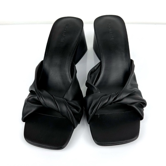 Open Edit Women's Cora Block Heel Slide Sandals Black Size 7 - Picture 7 of 11